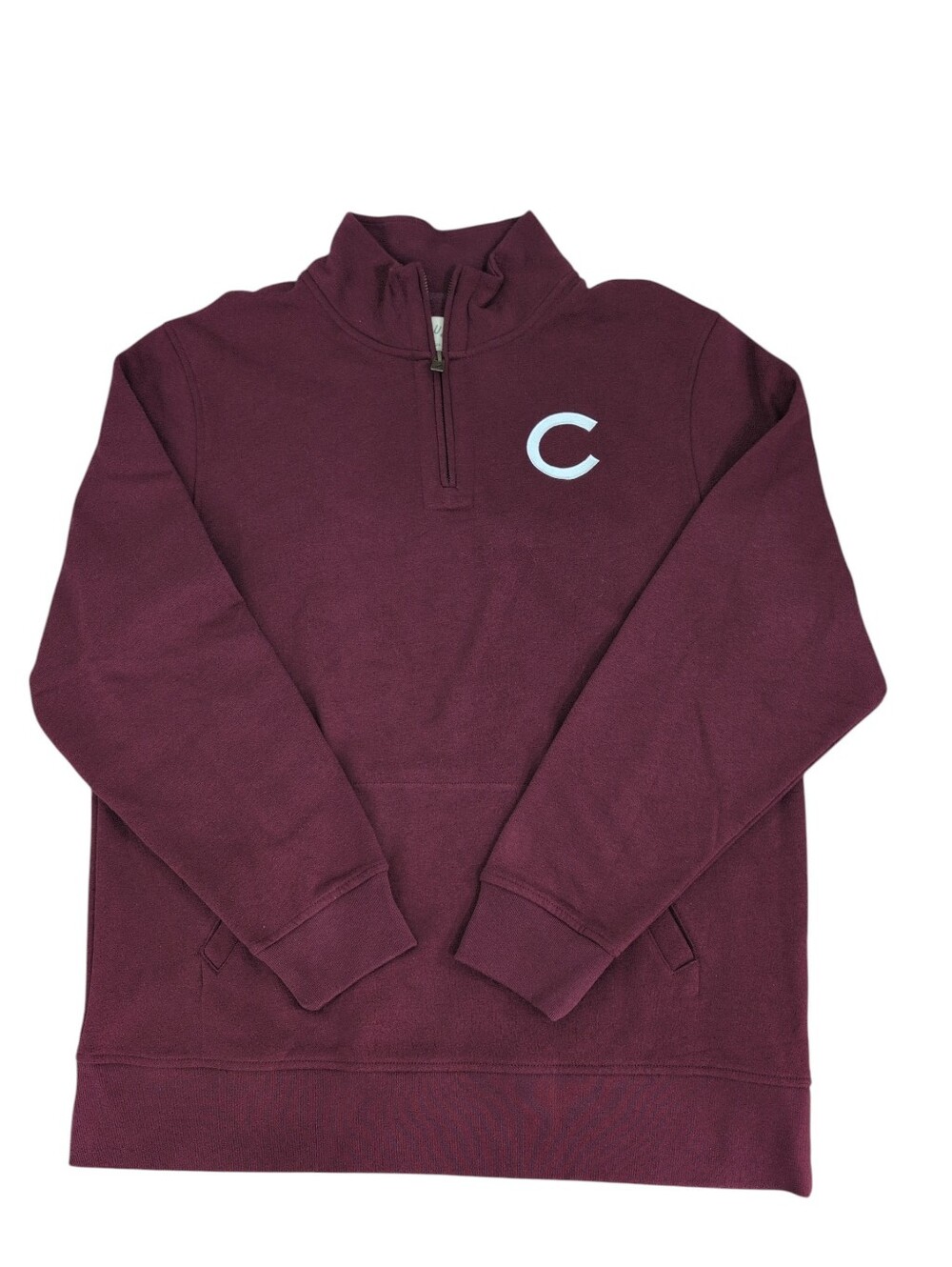 Colgate University Sweatshirt 1/4 Zip, Burgundy, Men's Large